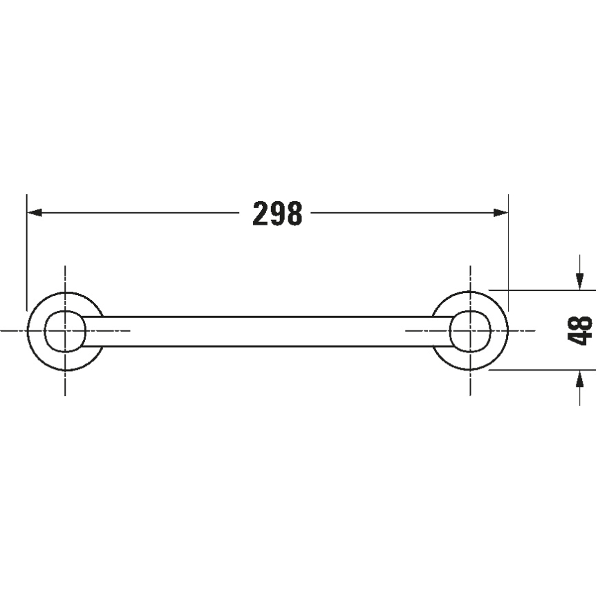 Duravit 99141000 - поручень для ванни D-CODE 28,4 см полірований хром