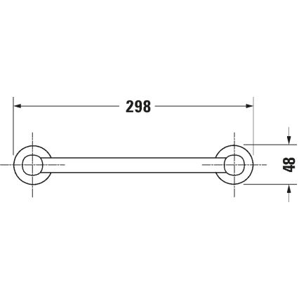 Duravit 99144600 - Поручень для ванны D-CODE, 28,4 см, матовый чёрный