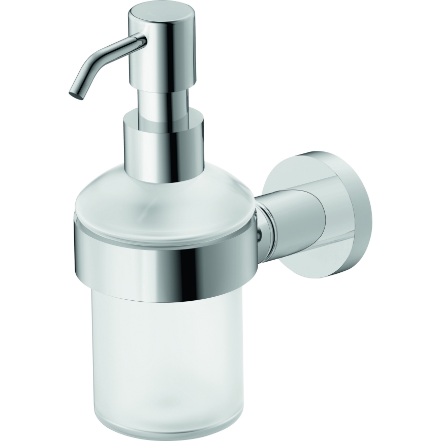 Duravit 99161000 - Настенный дозатор мыла D-CODE 390 мл молочное стекло/полированный хром