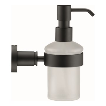 Duravit 99164600 - Настінний дозатор для мила D-CODE 390 мл, молочне скло/матова чорна