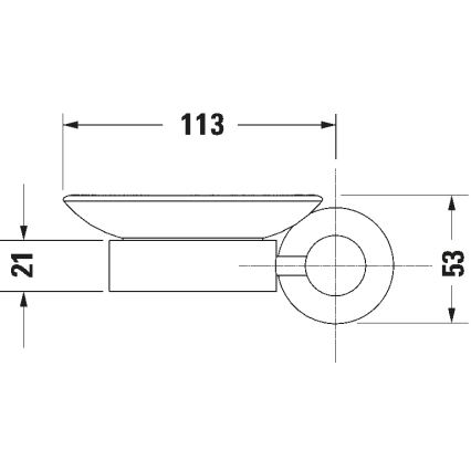 Duravit 99174600 - Настенная мыльница D-CODE левая матовая черная