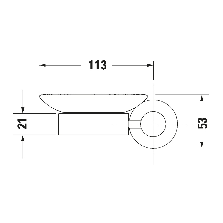 Duravit 99174600 - Настінна мильниця D-CODE, ліва, матова чорна