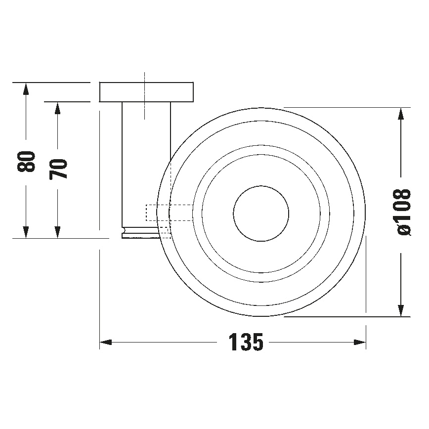 Duravit 99181000 - Настінна мильниця D-CODE права глянцевий хром