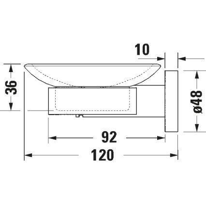 Duravit 99181000 - Настінна мильниця D-CODE права, полірований хром