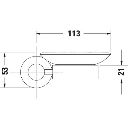 Duravit 99181000 - Настінна мильниця D-CODE права, полірований хром