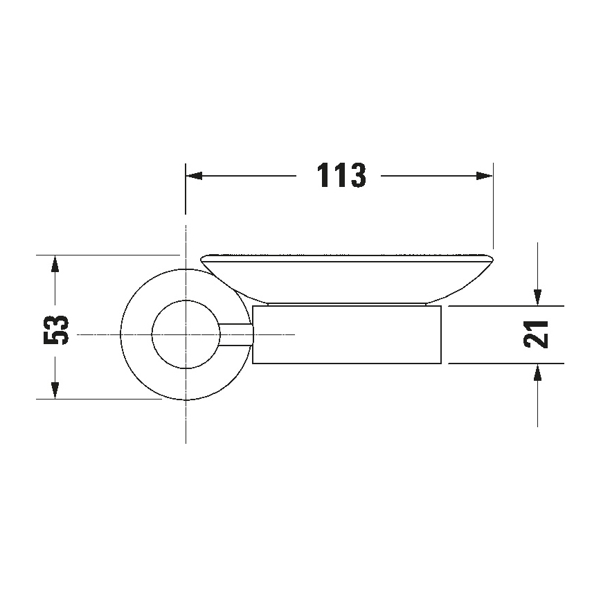 Duravit 99184600 - Настінна мильниця D-CODE, права, матова чорна