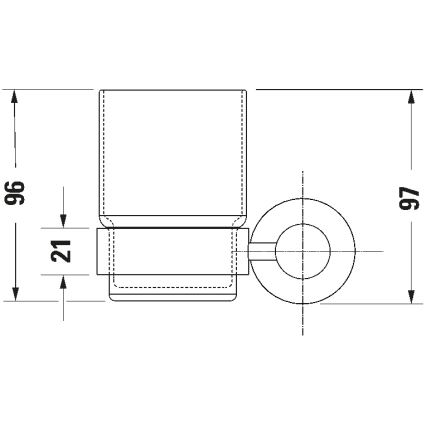Duravit 99191000 - Настенный держатель для зубных щёток D-CODE, левый, полированный хром