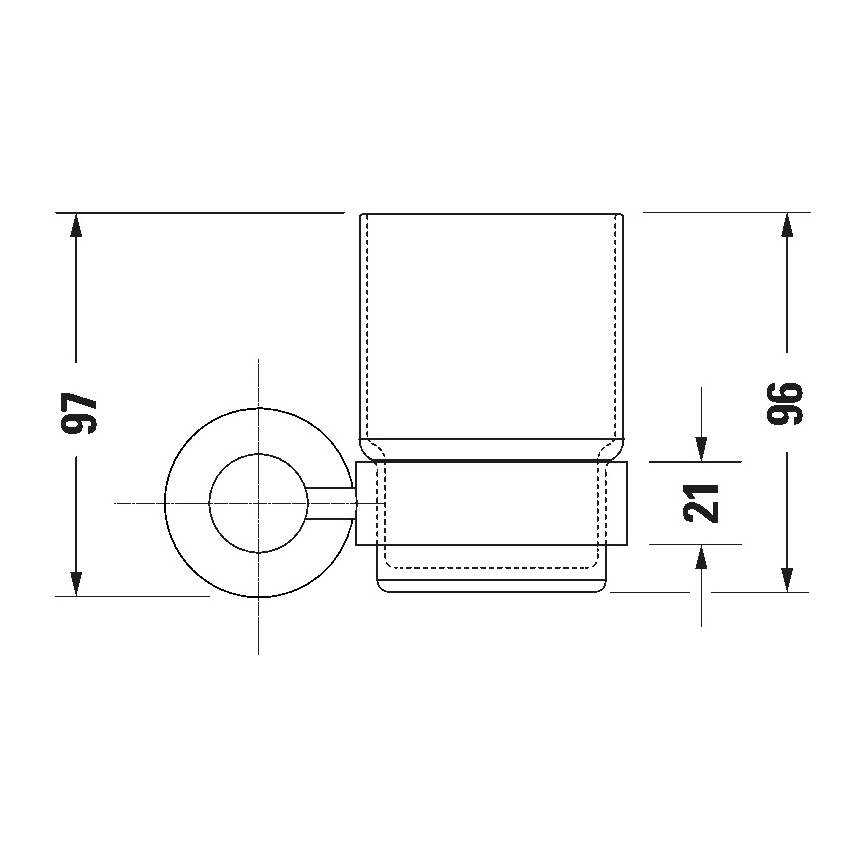 Duravit 99201000 - настенный держатель для зубных щёток D-CODE правый глянцевый хром