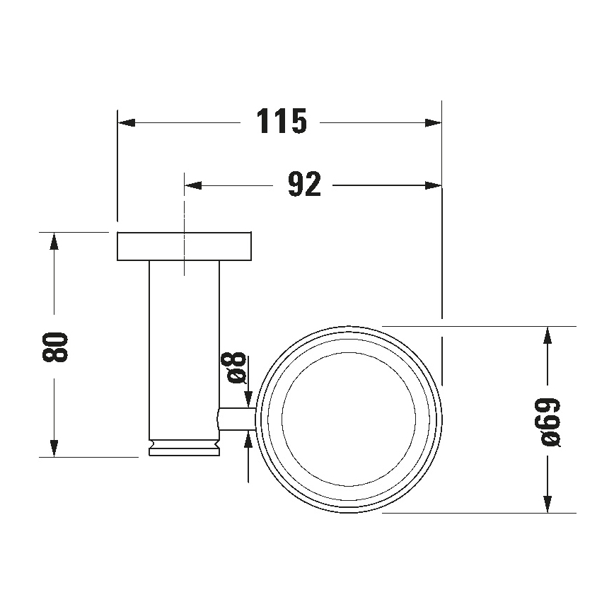 Duravit 99201000 - Настінний тримач для зубних щіток D-CODE правий полірований хром