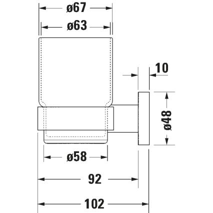 Duravit 99201000 - Настінний тримач для зубних щіток D-CODE правий полірований хром