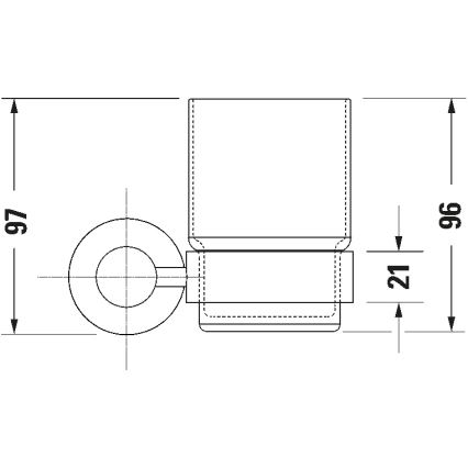 Duravit 99201000 - Настінний тримач для зубних щіток D-CODE правий полірований хром