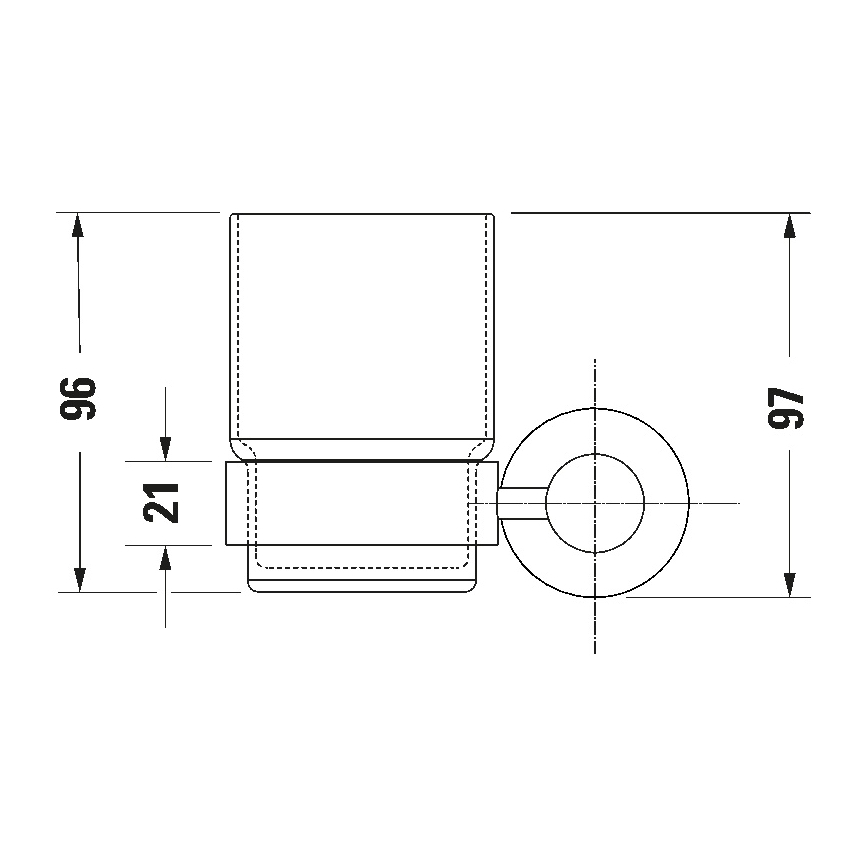 Duravit 99204600 - Настенный держатель для зубных щёток D-CODE правый матовый чёрный