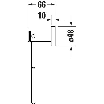 Duravit 99214600 - Настінний вішак для рушників D-CODE матовий чорний
