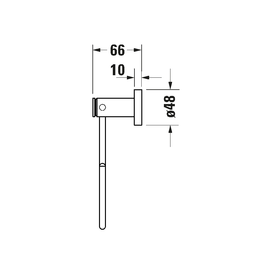 Duravit 99214600 - Настінний вішак для рушників D-CODE матовий чорний