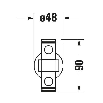Duravit 99221000 - Настінний вішак для рушників D-CODE, 44,7 см, глянцевий хром