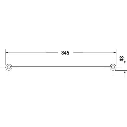 Duravit 99231000 - Настінний тримач для рушників D-CODE 84,5 см полірований хром