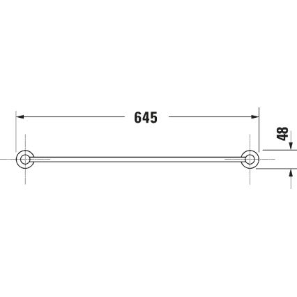 Duravit 99244600 - Настенный полотенцедержатель D-CODE, 64,5 см, матовый чёрный