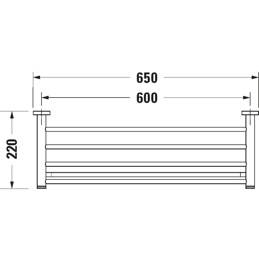Duravit 99251000 - Настінний вішак для рушників D-CODE 65 см глянцевий хром