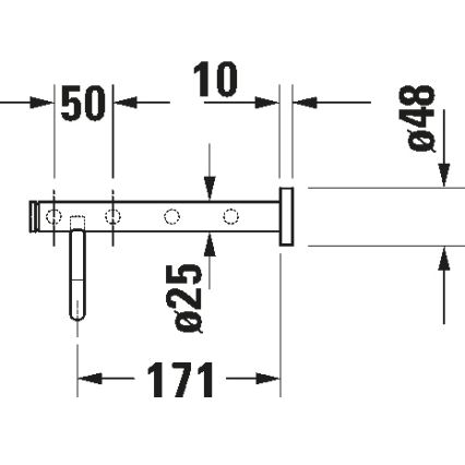 Duravit 99251000 - Настінний вішак для рушників D-CODE 65 см глянцевий хром