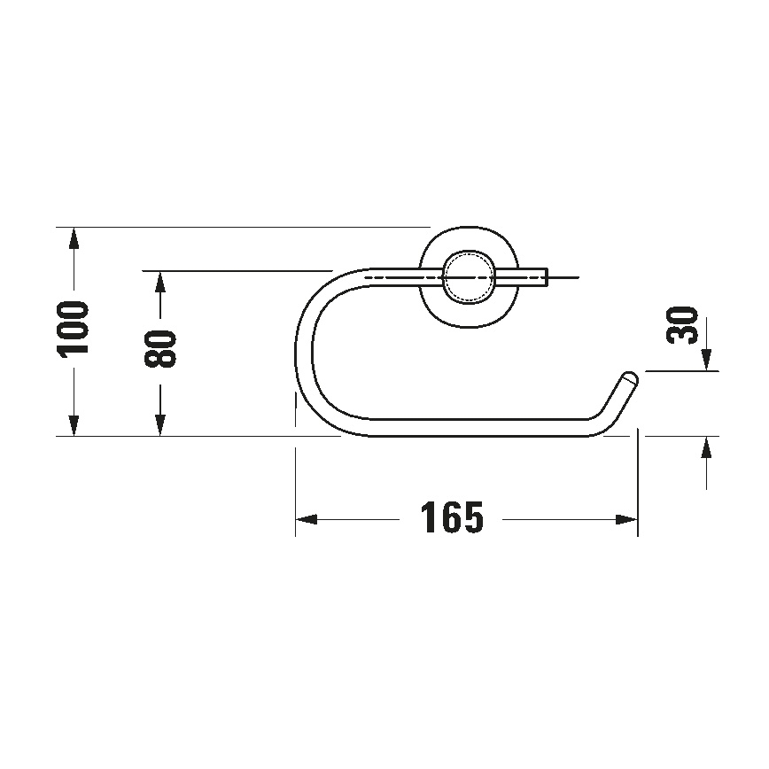 Duravit 99261000 - Тримач туалетного паперу D-CODE, глянцевий хром