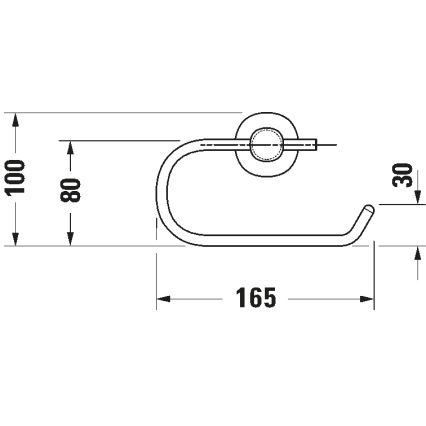 Duravit 99261000 - Тримач туалетного паперу D-CODE, глянцевий хром