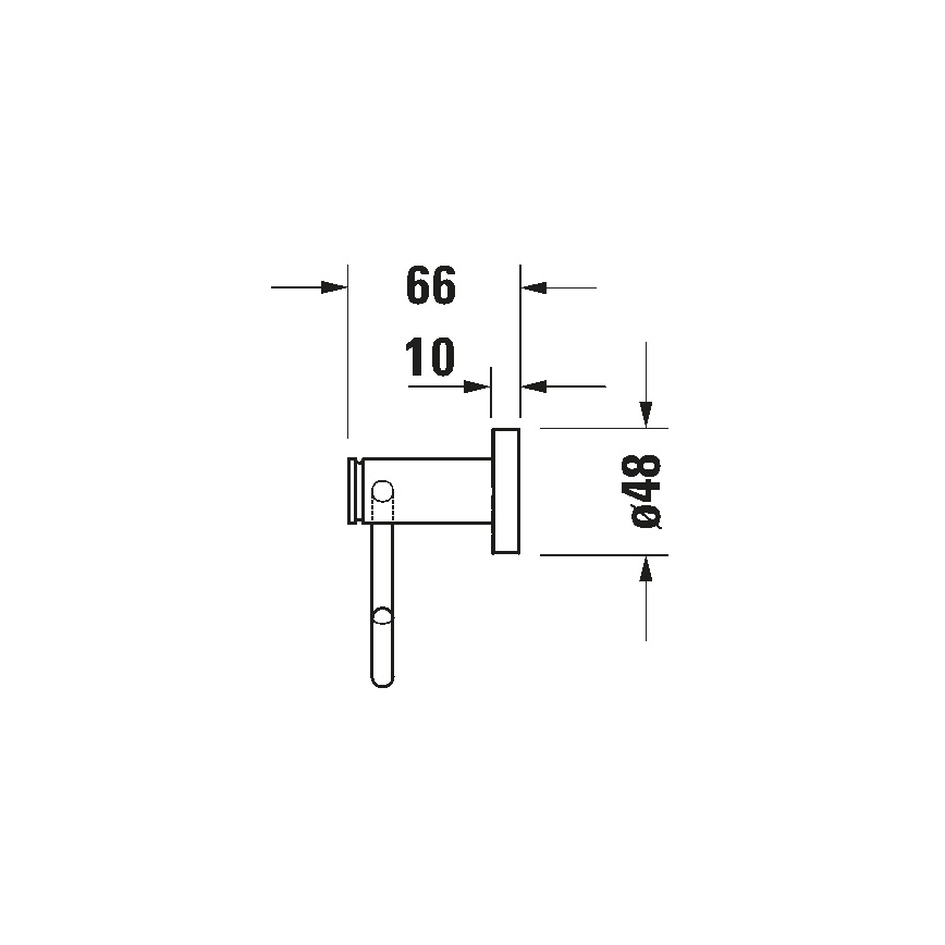 Duravit 99264600 - Держатель для туалетной бумаги D-CODE, матовый чёрный