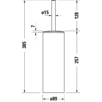 Duravit 99284600 - підлогова щітка для унітазу D-CODE матова чорна