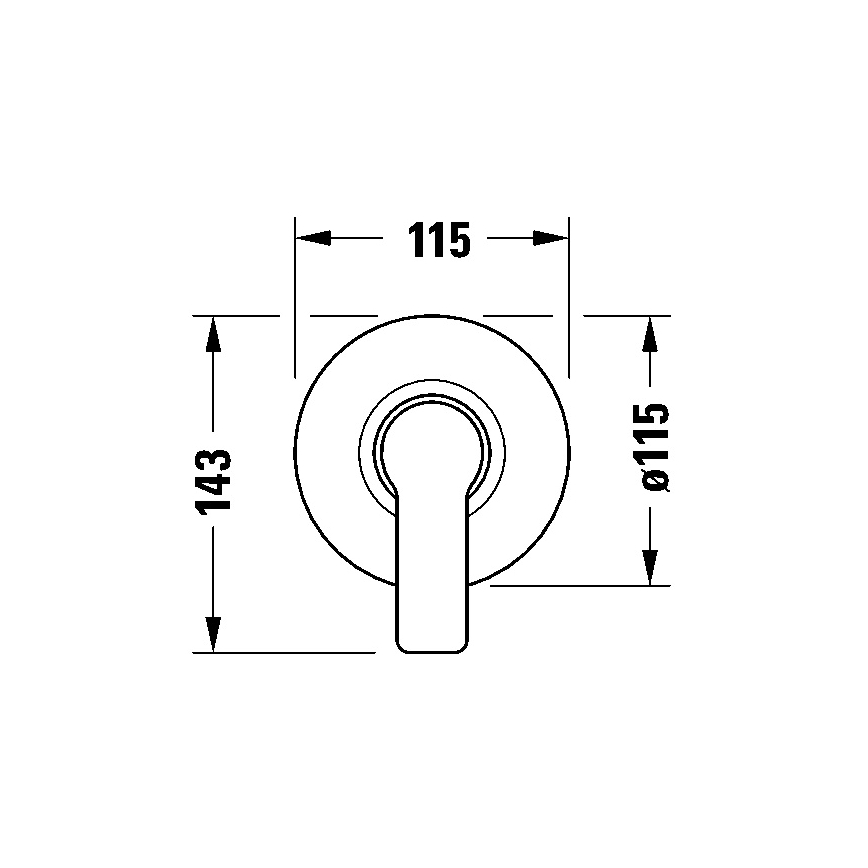 Duravit DC4210007046 - Змішувач для душу для прихованого монтажу D-CODE матово-чорний
