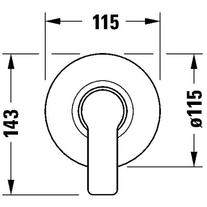 Duravit DC4210007046 - Змішувач для душу для прихованого монтажу D-CODE матово-чорний