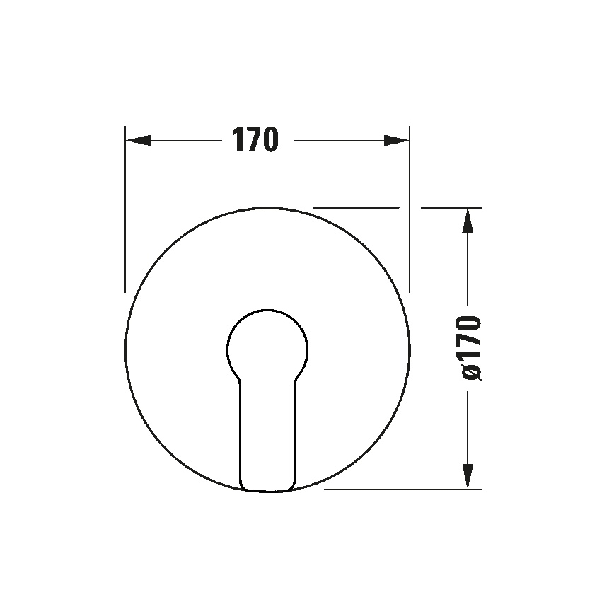Duravit DC4210010010 - Встраиваемый душевой смеситель D-CODE, полированный хром