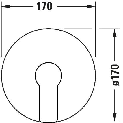 Duravit DC4210010046 - Смеситель для душа для встраиваемого монтажа D-CODE, матовый черный