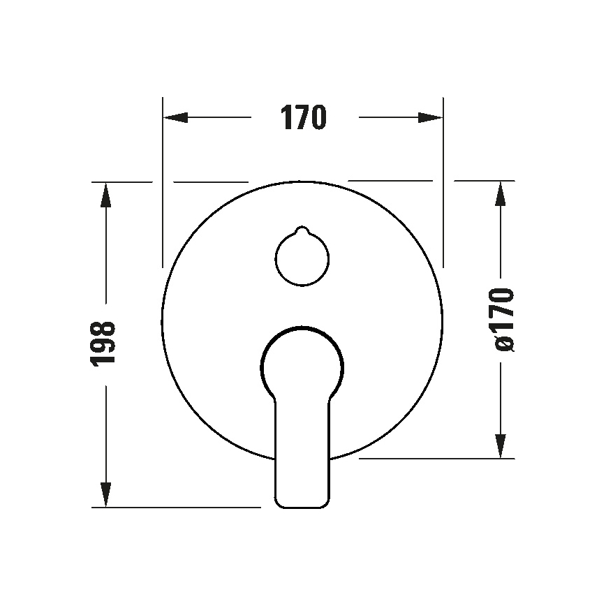 Duravit DC4210012010 - Душовий змішувач D-CODE для прихованого монтажу, полірований хром