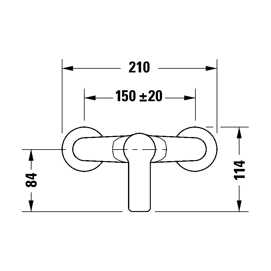 Duravit DC4230001046 - Душевой смеситель D-CODE матовый чёрный