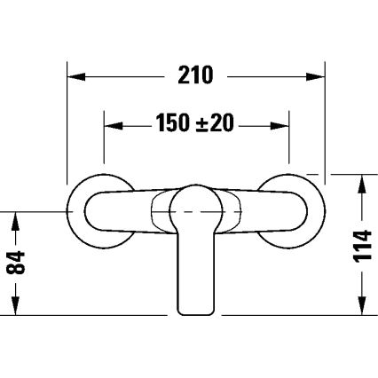 Duravit DC4230001046 - Душовий змішувач D-CODE матовий чорний