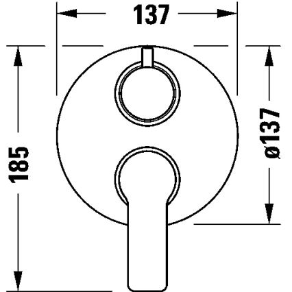 Duravit DC5210008010 - Душевой смеситель для скрытого монтажа D-CODE полированный хром
