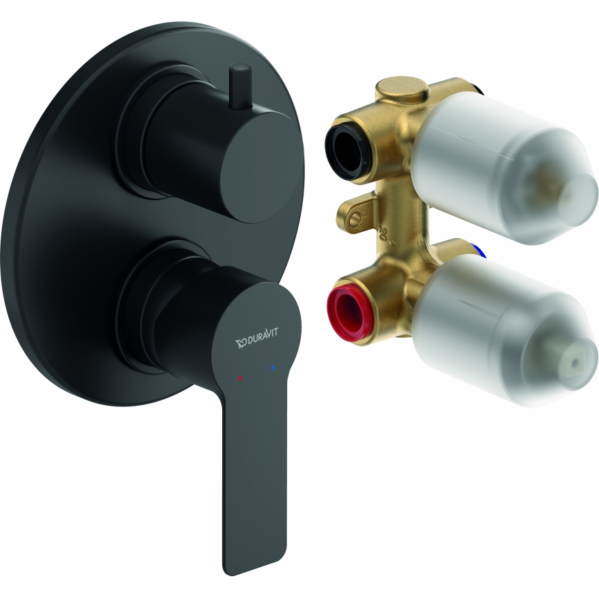 Duravit DC5210008046 - Душовий змішувач для прихованого монтажу D-CODE, матовий чорний