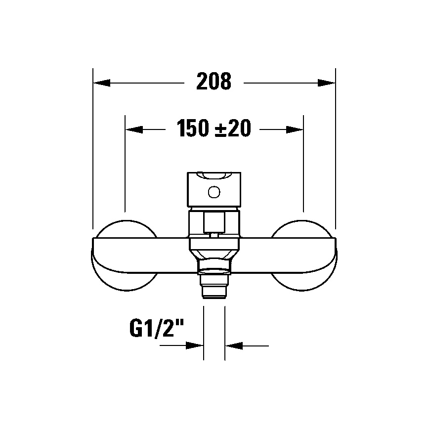 Duravit DC5230001046 - ванний змішувач D-CODE матово-чорний