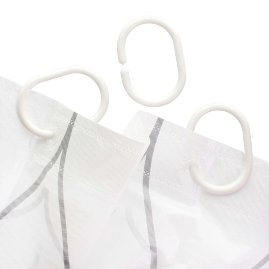 Душевая занавеска TORO PREMIUM 178x199 см листья