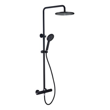 Душовий набір із термостатичним змішувачем DRAGOR, матова чорна