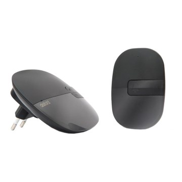 Дверний дзвінок безпровідний в розетку 230V чорний