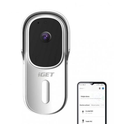 Дверной видеозвонок с датчиком движения Full HD 1080p 5200 mAh IP65 Wi-Fi белая