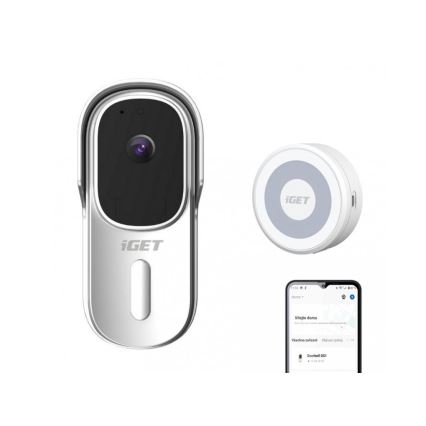 Дверной видеозвонок с датчиком движения Full HD 1080p IP65 Wi-Fi белый + динамик