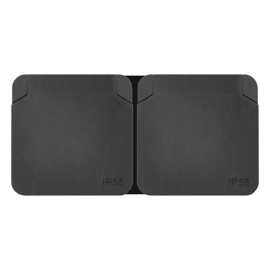 Двойная розетка для влажной среды IP55