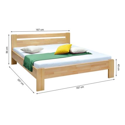 Двойное кровать из массива AMARA 180x200 см бук