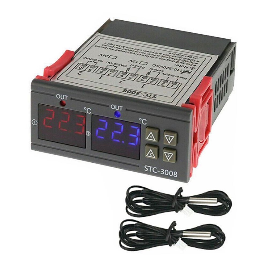 Двойной цифровой термостат 3W/230V