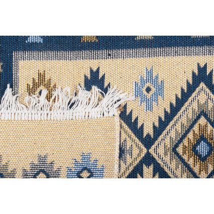 Двосторонній орієнтальний килим KILIM 80x150 cm синій/бежевий