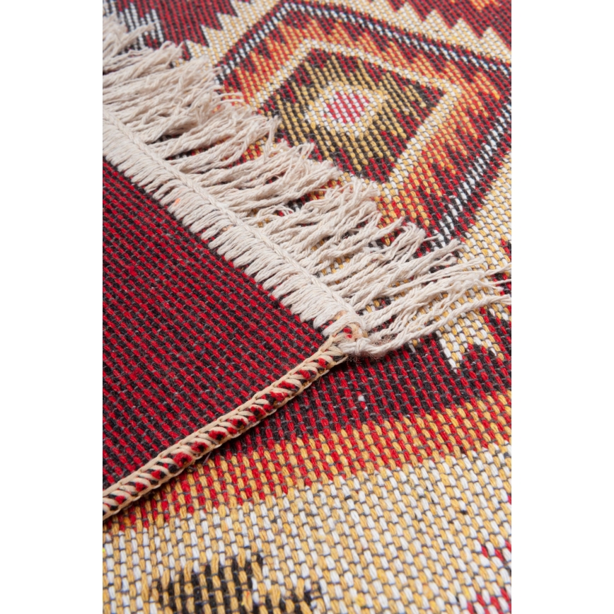 Двосторонній орієнтальний килим KILIM 80x150 см червоний/бежевий
