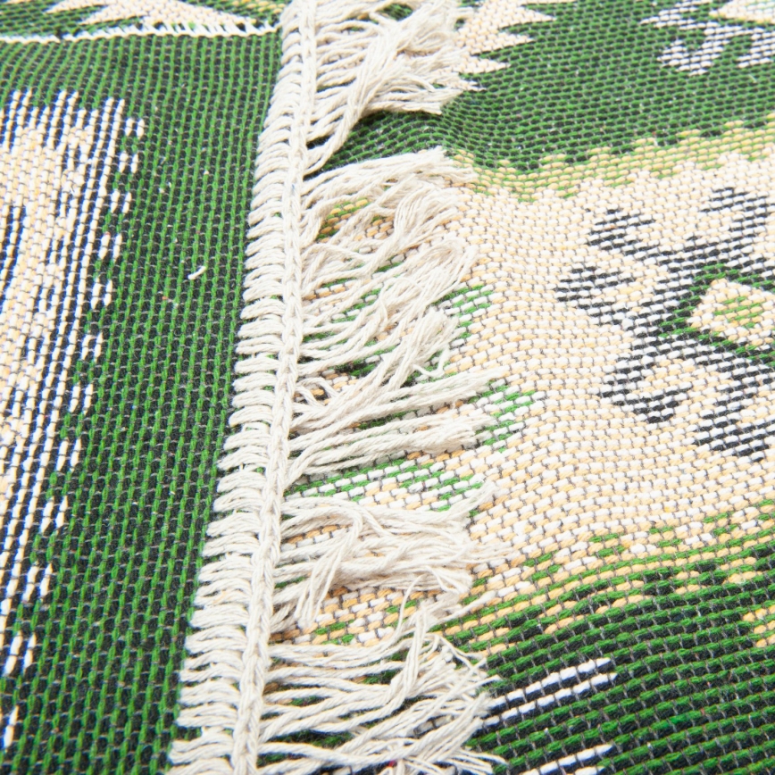 Двосторонній орієнтальний килим KILIM 80x150 см зелений/бежевий