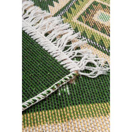 Двусторонний ориентальный ковер KILIM 80x150 cm зелёный/бежевый