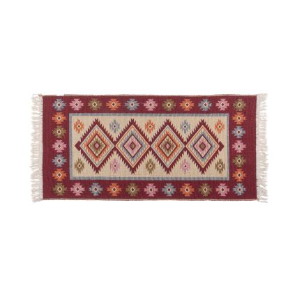 Двусторонний восточный ковер KILIM 80x150 cm красный/бежевый
